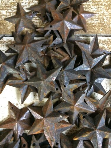 Lot 50 Rusty Black Barn Stars Star 1.5 In 1.5 Primitive Bbc
