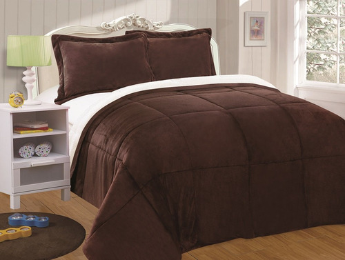 Juego Edredón Reversible 3 Piezas Micromink Sherpa