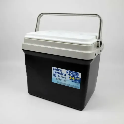 Caixa Térmica 22l Cooler Preta Camping Praia Churrasco - Xplast