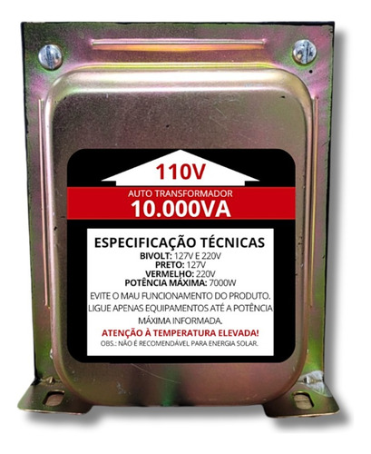 Autotransformador 10000va P/ Ar Cond. Ate 28000 Btu's Kitec