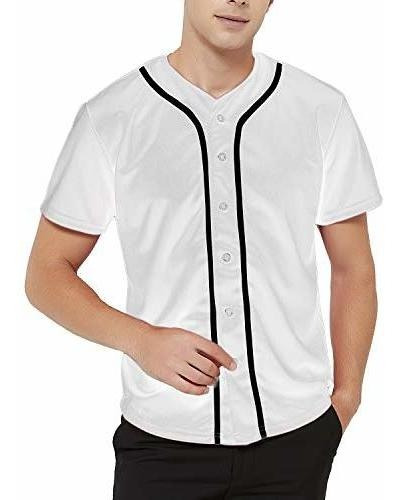 Imagen 4 de 6 de Toptie Hombres Baseball Jersey Button De La Línea De Abajo C