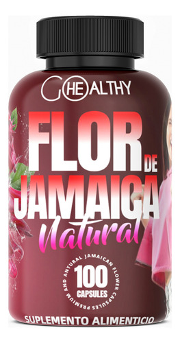 1 Frasco Flor De Jamaica / Hibisco 100% Puro (100 Capsulas)