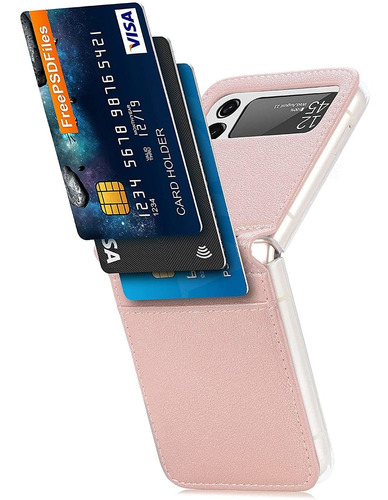 Funda Para Samsung Galaxy Z Flip 3 5g - Rosa Con Tarjetero