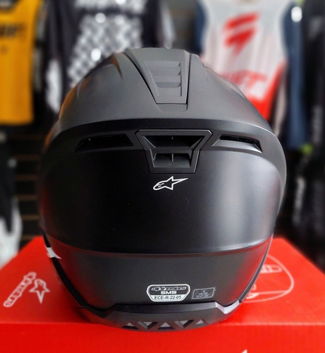 Imagen 6 de 6 de Casco Alpinestars Supertech S-m 5 Solid Black Matt- All Moto