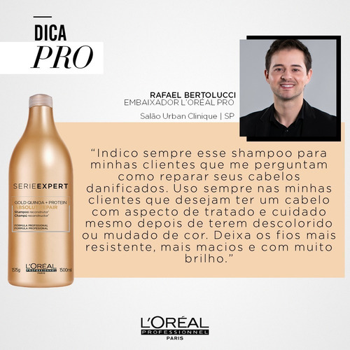Imagem 5 de 10 de Shampoo Absolut Repair Gold Quinoa+protein-1,5l