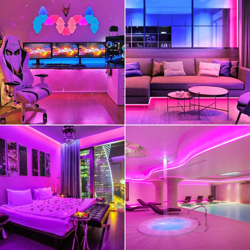 Tiras De Led Neón Luz Flexible Unicolor 5 Metros Cortar 12v Rosa