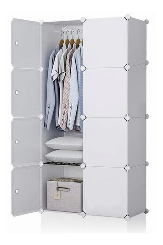 Armario Closet Organizador Plástico Ropa Portátil 8 Cubo