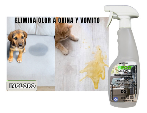 Elimina Olor 500ml Moho, Orina, Vomito, Gato Perro Inoloro