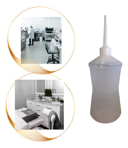 Almotolia Plástica Transparente 250 Ml Com Bico Reto 5 Uni