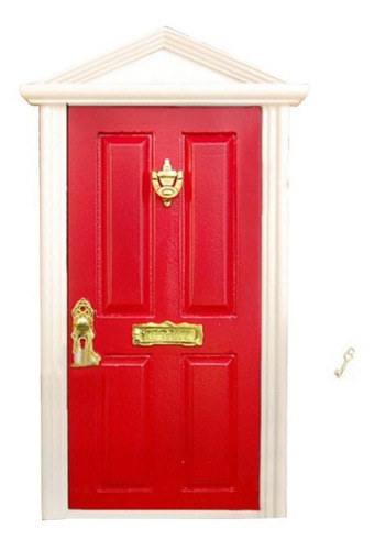 Mini Puerta De Madera Y Ventana Spire Door - Rojo