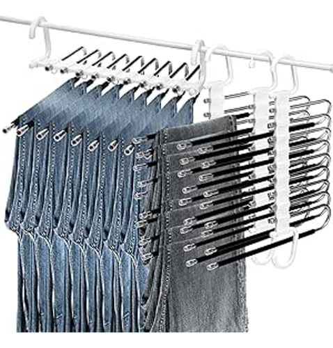 Cididu - Paquete De 4 9 Capas De Ganchos Para Pantalones