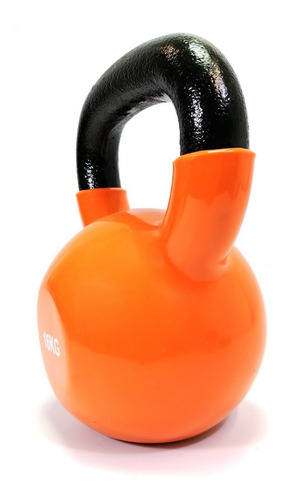 Imagen 3 de 9 de Pesa Rusa O Kettlebell De Hierro Fundido Recubierta 16 Kg
