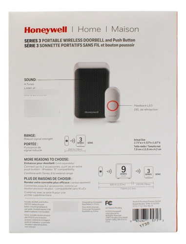 Timbre Inalámbrico Resistente Al Agua Honeywell