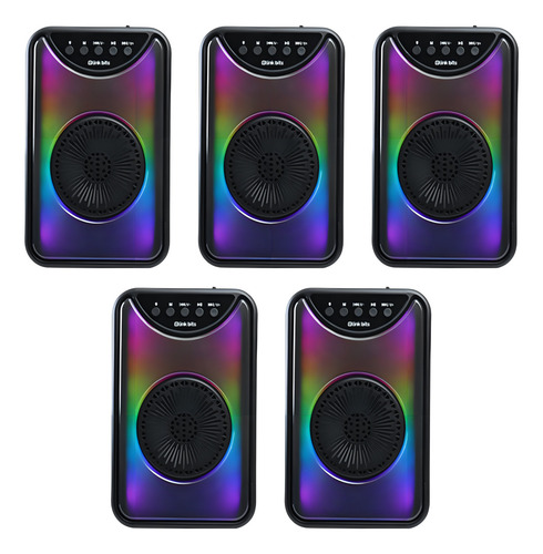De 5 Piezas De Bocina Bluetooth 4 Pulgadas Conexión Tws Color Negro