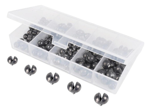 100/120pcs Kit De Pesca Pesos, Redonda Split Shot 100pcs