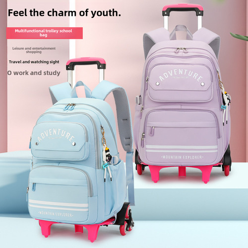 Mochila Con Ruedas Para Niñas Con Escalera Desmontable De Gr