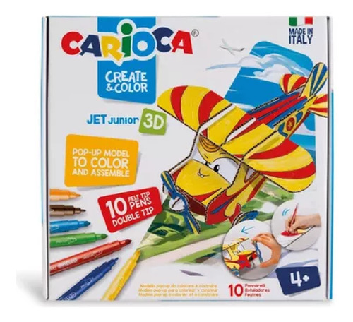 Set Colorear Armar Carioca Create & Color 3d Premiun Avion