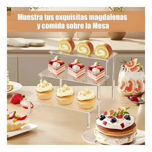 2 Sets De Expositores Acrílicos Elevables Multiusos Modernas