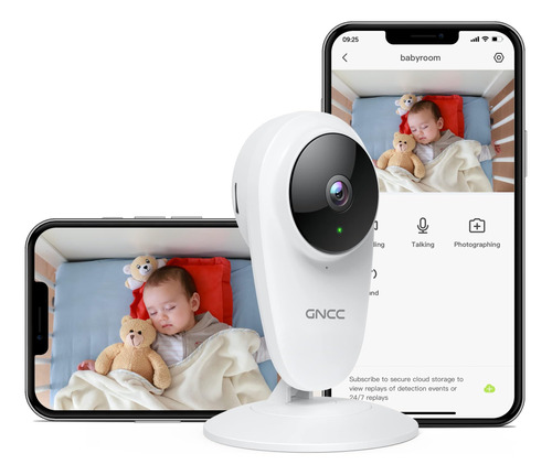 Gncc Baby Monitor Con Cámara Y Visión, 1080p Baby Camera Mon