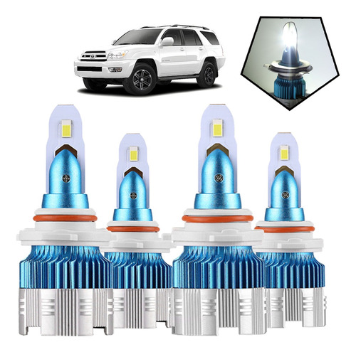 Kit De Faros Led Auto 16000lm 120w Para Toyota Csp Chips