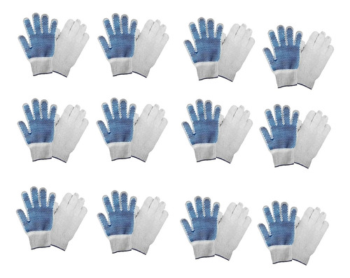 12 X Guantes Moteados De Trabajo Pesados Largos Resistentes