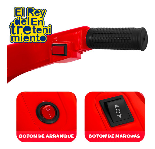 Imagen 8 de 10 de Moto Tractor Con Tráiler Música Usb Y Luces A Batería El Rey