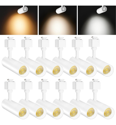 Paquete De 12 Cabezales De Iluminación Led Regulables De 10