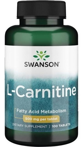 Swanson | L-carnitine | 500mg | 100 Capsules I Importado 