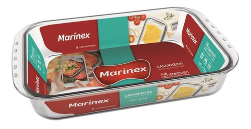 Assadeira Retangular Funda Grande - 5,3 L Lasanheira Marinex