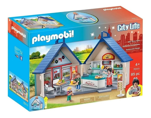 Playmobil 70111 Restaurante Comidas Rápidas Portatil