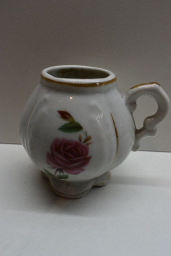 Antiguo Mate Porcelana Con Rosa Germany