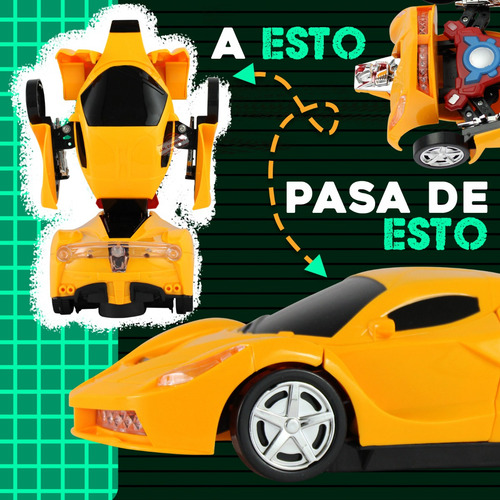 Imagen 4 de 8 de Auto Transformacion Luz Sonido Movimiento Juguete Fw-2031