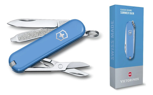 Cortapluma Victorinox 0.6223.21 Color Celeste Con 7 Herramientas