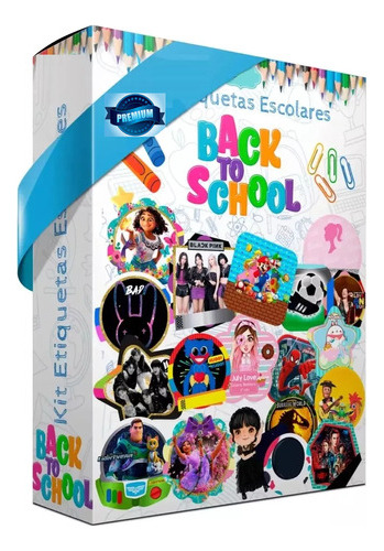 Pack 1500 Kits Etiquetas Escolares Digitales, Regreso Clase