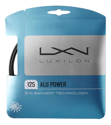 Wilson Luxilon Alu Power Black 125 Cordaje De Tenis Juego,