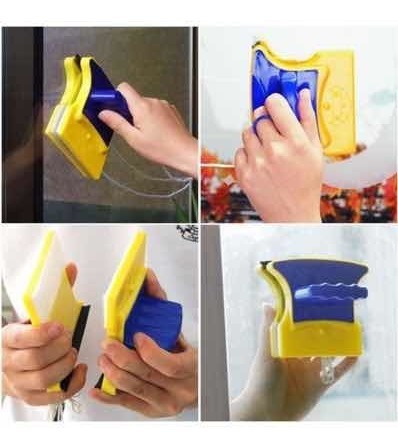 Imagen 2 de 4 de Limpia Vidrios Ventana Magnetico Imantado Doble Limpia Rxl