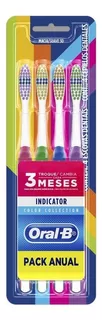 Escova De Dente Indicator Color Collection 4 Unidades Oral-b