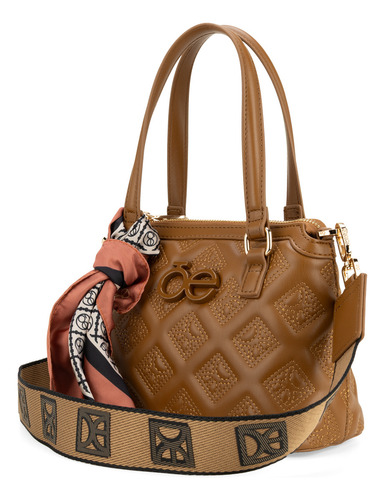 Bolsa Crossbody Cloe Lyzania Chico Marrón Claro Chico