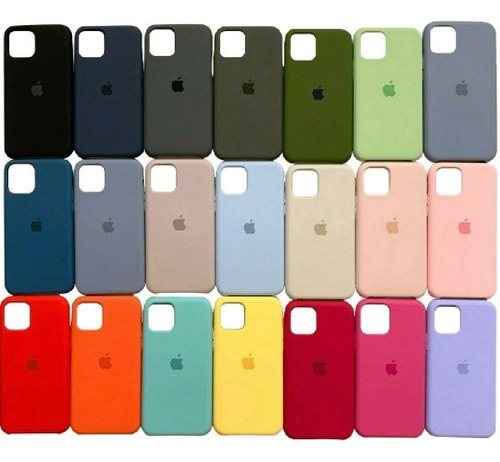 Funda Silicona Case Para Iphone 11/13/14/15 & Pro Pro Max Verde Musgo 15 Pro Max