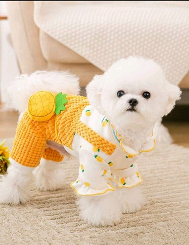 Suéter Para Perro Diseño De Overol Con Piña