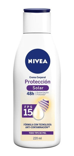 Nivea 220ml Proteccion Solar 15