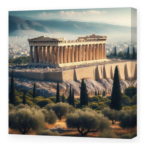 Cuadro 60x60cm Partenon, Templo Griego En Atenas C2