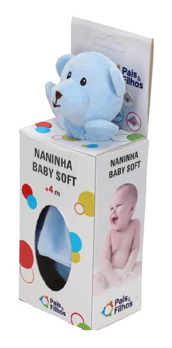 Naninha Baby Soft Ursinho Azul Pais E Filhos 14625