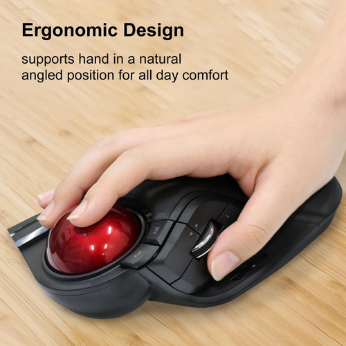 Elecom Engran Ratón Trackball, 2.4ghz Inalámbrico, Control D