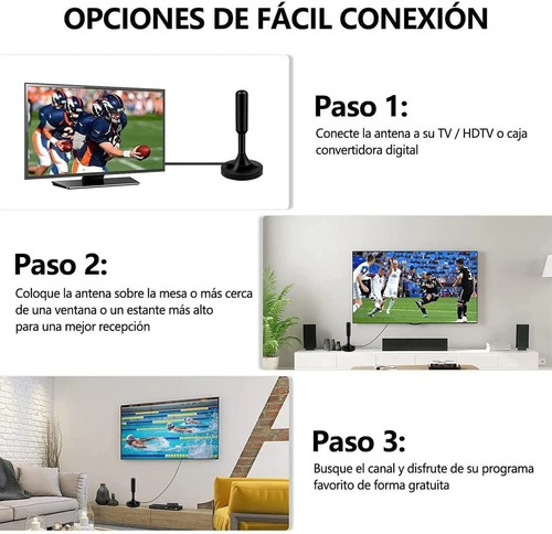 Imagen 6 de 10 de Antena Digital Isdbt Amplificada Usb Canales Digitales Dimm