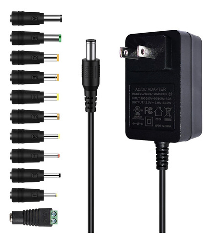 Linksq Etl Y Ul Listado 12w Universal Ac/dc 12v 2a Adaptador