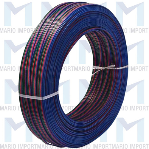 Imagem 3 de 6 de 20m Fio Fita Led Rgb 5050/3528/6803 Colorida Cabo 4 Vias