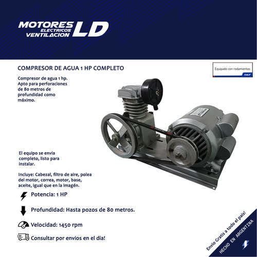 Compresor De Agua Bombeador 3/4 Hp Extractor Para Pozo