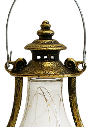 Lâmpada Led Lanterna A Óleo Ouro Bronze 5,7 Cm X 15 Cm