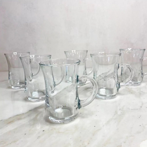 Imagen 10 de 10 de Set X6 Jarro Taza De Vidrio Café Jarrito Té Turco